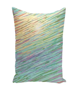 E By Design 16 Inch Yellow Decorative Abstract Throw Pillow