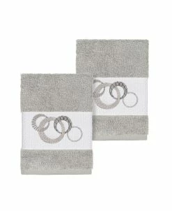 Linum Home Annabelle 2-Pc. Embellished Washcloth Set