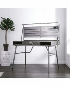 Furniture Of America Jairo Metal USB Outlet Desk