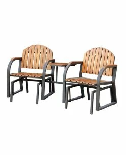 Furniture Of America Dwight 2-Piece Patio Rocking Chair With Table