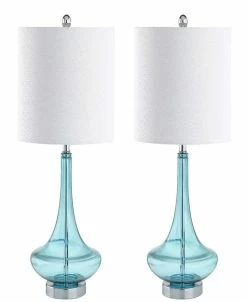 JONATHAN Y Cecile Teardrop LED Table Lamp, Set Of 2