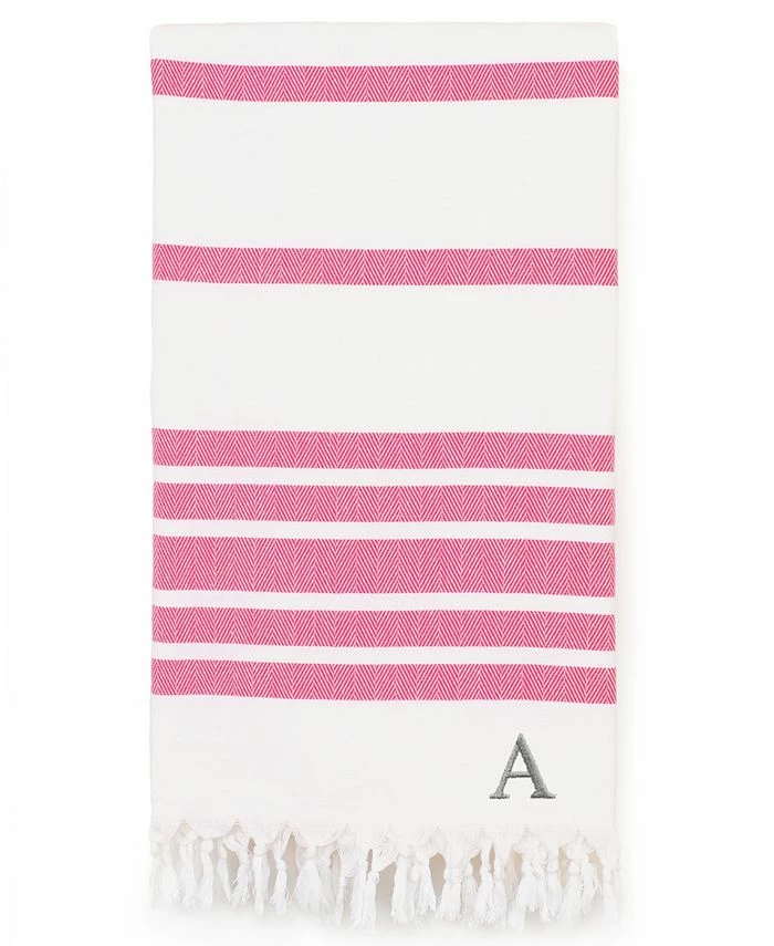 Linum Home Personalized Herringbone Pestemal Beach Towel