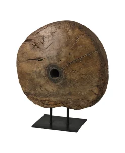 Global Views Antique Cart Wheel On Stand