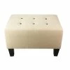 MJL Furniture Designs Ax Button Tufted Upholstered Squared Ottoman