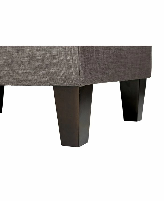 MJL Furniture Designs Brooklyn Square Upholstered Storage Ottoman - Image 4