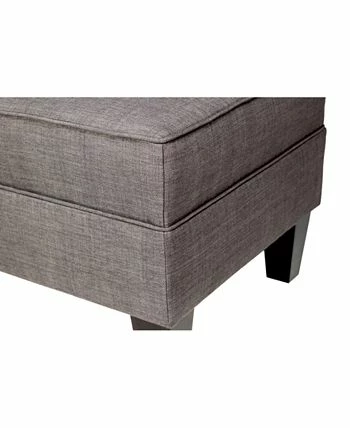 MJL Furniture Designs Brooklyn Square Upholstered Storage Ottoman - Image 3