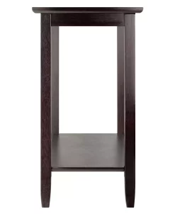 Winsome Genoa Rectangular Console Table With Glass And Shelf