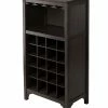 Winsome Ancona Modular Wine Cabinet With Glass Rack And 20-Bottle