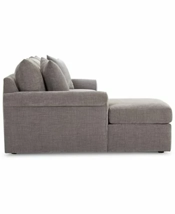 Furniture Wedport 3-Pc. Fabric Sectional With Chaise, Created For Macy's - Image 5