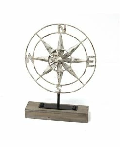Stratton Home Décor Metal Compass Table Top