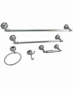 Kingston Brass Naples 18-Inch And 24-Inch Towel Bar Bathroom Accessory Set In Polished Chrome