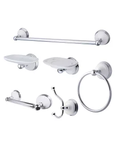 Kingston Brass Victorian 6-Pc. Towel Bar Bathroom Hardware Set In Polished Chrome