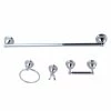 Kingston Brass Restoration 4-Pc. Towel Bar Bathroom Hardware Set In Polished Chrome
