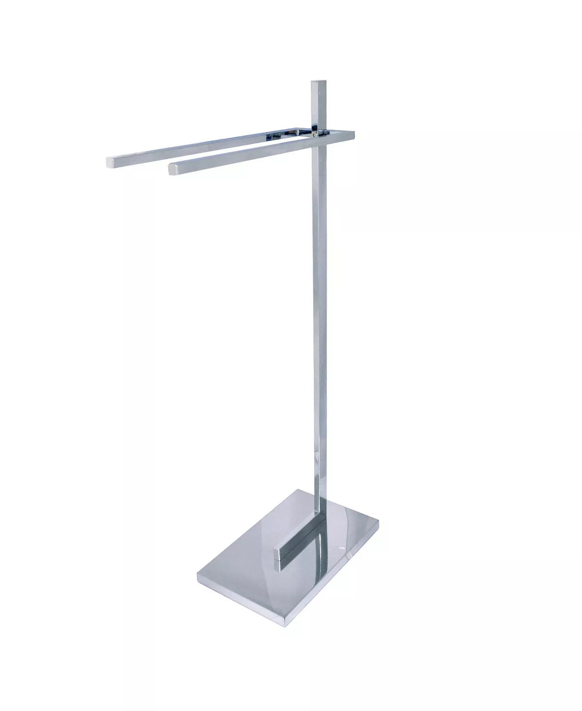 Kingston Brass Modern Pedestal Dual Towel Rack In Polished Chrome