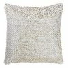 Saro Lifestyle Foil Printed Pom Pom Decorative Pillow, 18 X 18