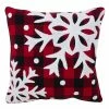 Saro Lifestyle Buffalo Plaid Snowflake Throw Pillow, 18 X 18