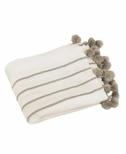Saro Lifestyle Ped Pom Pom Throw