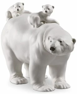 Lladró Mummy Bear And Babies Figurine