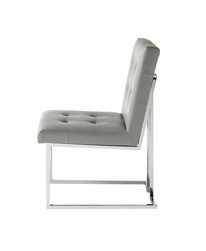 Inspired Home Vanderbilt Upholstered Dining Chair With Metal Frame Set Of 2 - Image 4