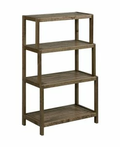 New Ridge Home Goods Dunnsville 4-Tier Step Back Shelf Bookcase