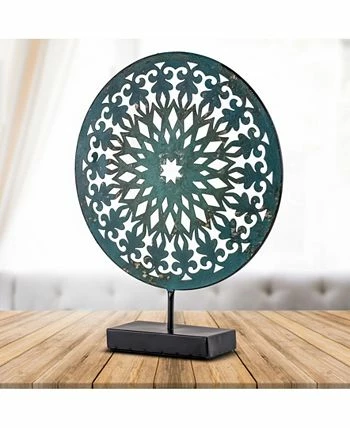 Crystal Art Gallery Merican Art Decor Medallion Sculpture On Stand Table Top Decor - Image 2