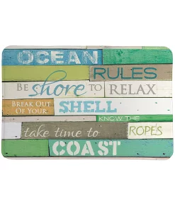 Laural Home Ocean Rules Memory Foam Rug