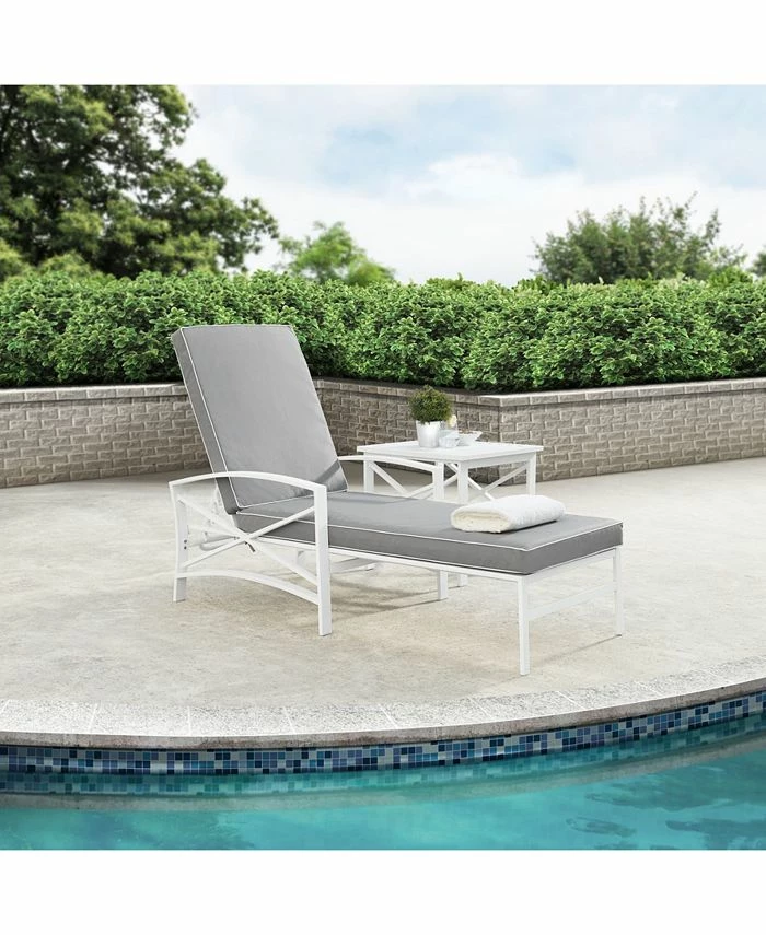 Crosley Kaplan Chaise Lounge Chair With Cushion - Image 4
