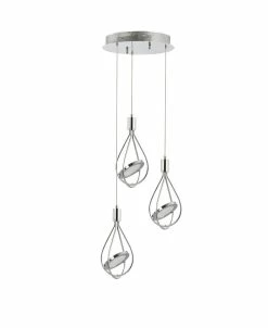 JONATHAN Y Rion 11.5 Adjustable Modern Integrated 3-Light Cluster Led Pendant
