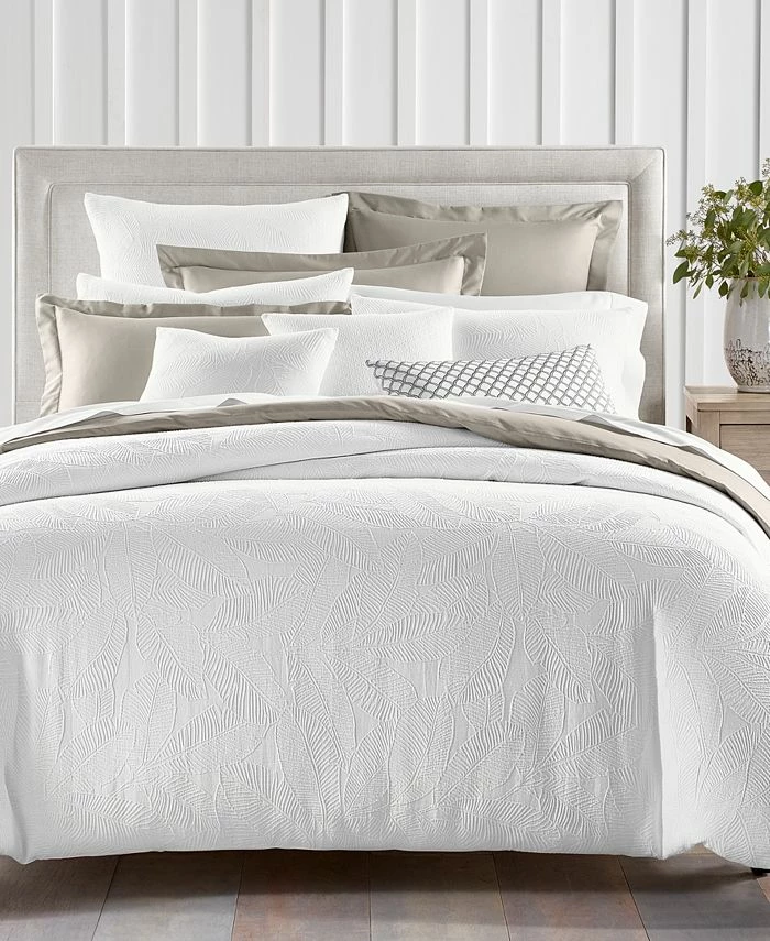 Charter Club Woven Leaves 2-Pc. Duvet Cover Set, Twin, Created For Macy's