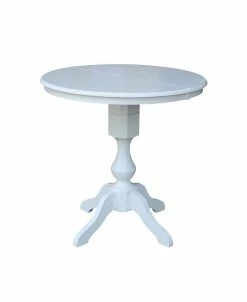 International Concepts 36 Round Top Pedestal Table With 12 Leaf
