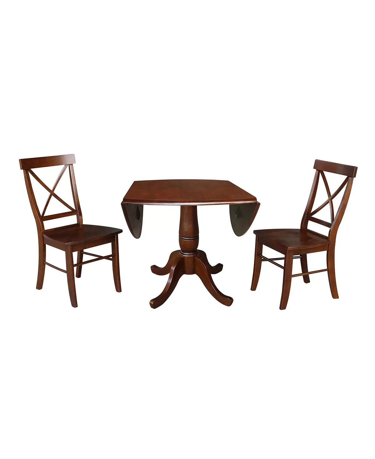 International Concepts 42 Round Top Pedestal Table With 2 Chairs - Image 3
