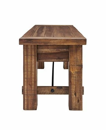 Alaterre Furniture Durango Industrial Wood Coat Hook Shelf And Bench Set - Image 6