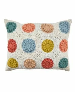 Saro Lifestyle Crochet Decorative Pillow, 12 X 16