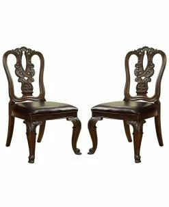Furniture Of America Ramsaran Carved Dining Chair (Set Of 2)