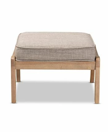 Furniture Sigrid Mid-Century Modern Upholstered Ottoman - Image 3