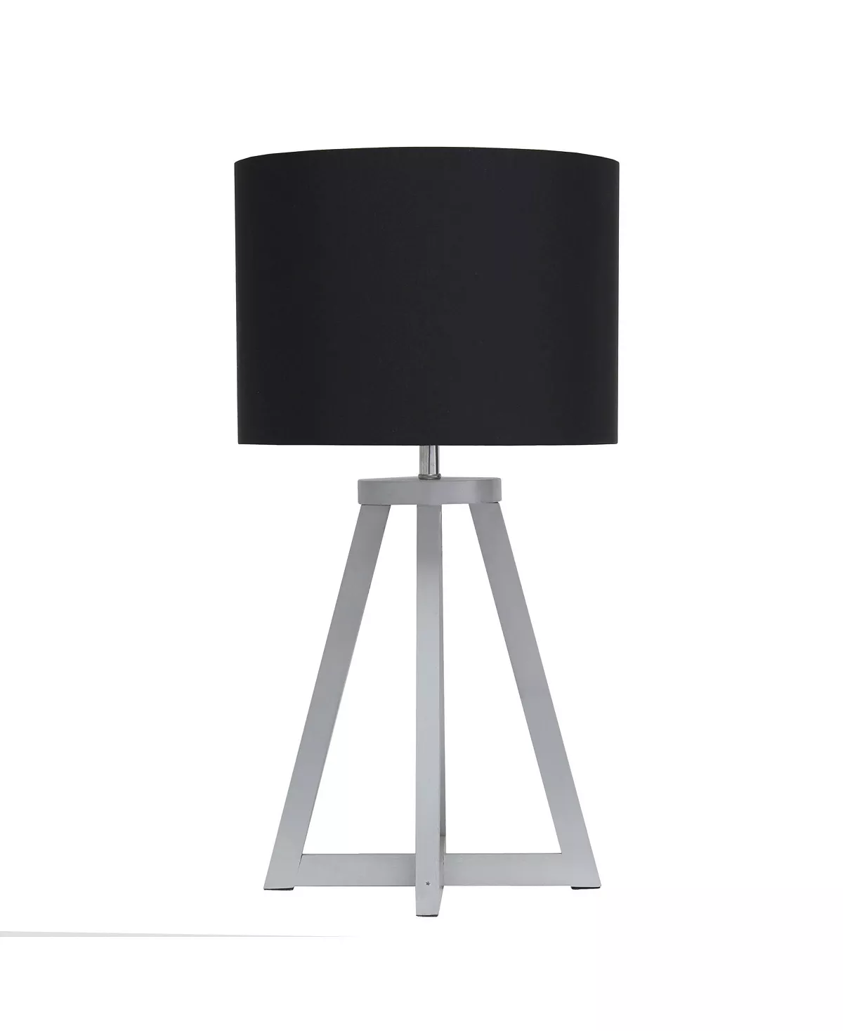 Simple Designs Interlocked Triangular Wood Table Lamp With Fabric Shade - Image 9