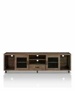 Furniture Of America Klemson Reclaimed Oak Multi-Storage TV Stand