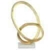 CosmoLiving By Cosmopolitan Gold Aluminum Sculpture, Geometric 17 X 12 X 4