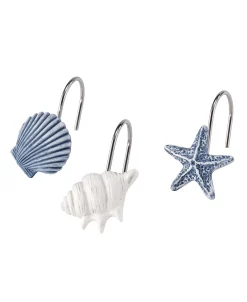 Avanti Bstract Coastal Shower Curtain Hooks, Set Of 12