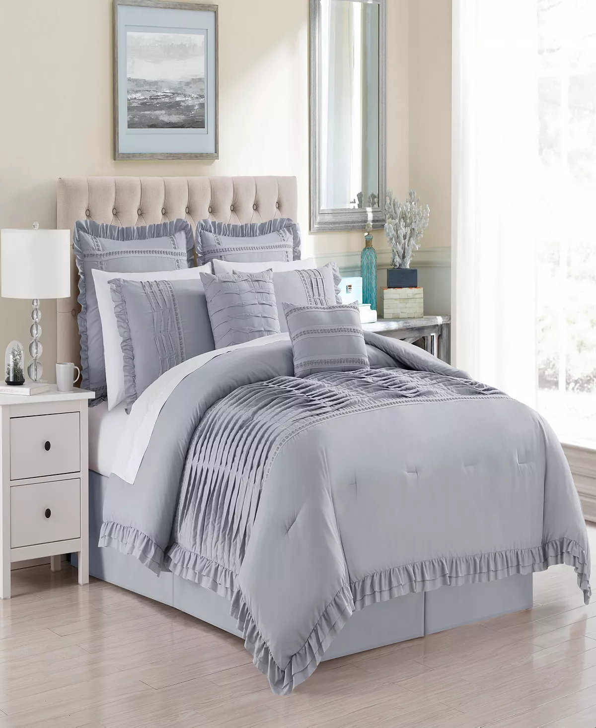 Chic Home Yvette 8 Piece Queen Comforter Set - Image 7