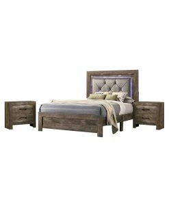 Furniture Of America Cobargo Tufted 3-Piece Bedroom Set