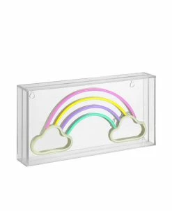JONATHAN Y Rainhow Contemporary Glam Acrylic Box USB Operated LED Neon Light