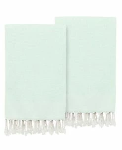 Linum Home Textiles Turkish Cotton Fun In Paradise Pestemal Hand Or Guest Towels, Set Of 2