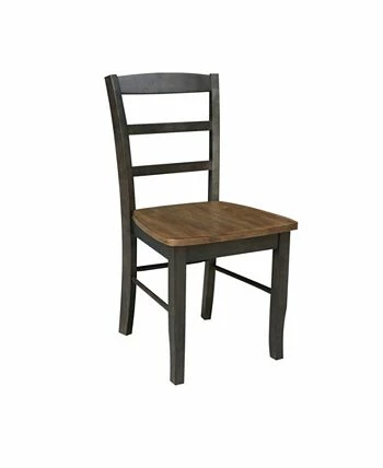 International Concepts 36 Round Pedestal Dining Table With 2 Madrid Ladderback Chairs, 3 Piece Dining Set - Image 3