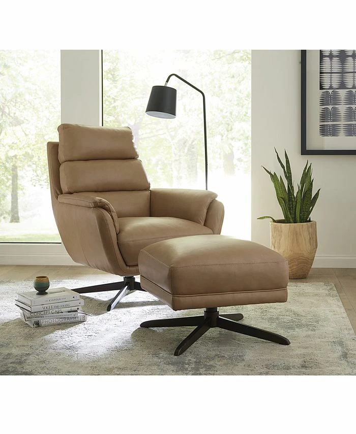 Furniture CLOSEOUT! Jarence Leather Chair Collection, Created For Macy's