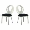 Furniture Of America Myer Chrome Dining Chair (Set Of 2)