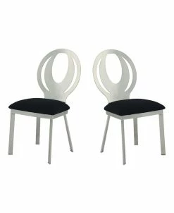 Furniture Of America Myer Chrome Dining Chair (Set Of 2)