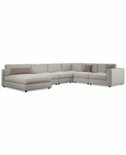 Drew & Jonathan Home 125 6-Pc. Fabric Sectional With Chaise, Created For Macy's