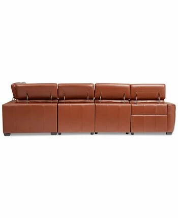 Lexanna 6-Pc. Leather Sectional With 2 Power Motion Recliners, Created For Macy's - Image 8
