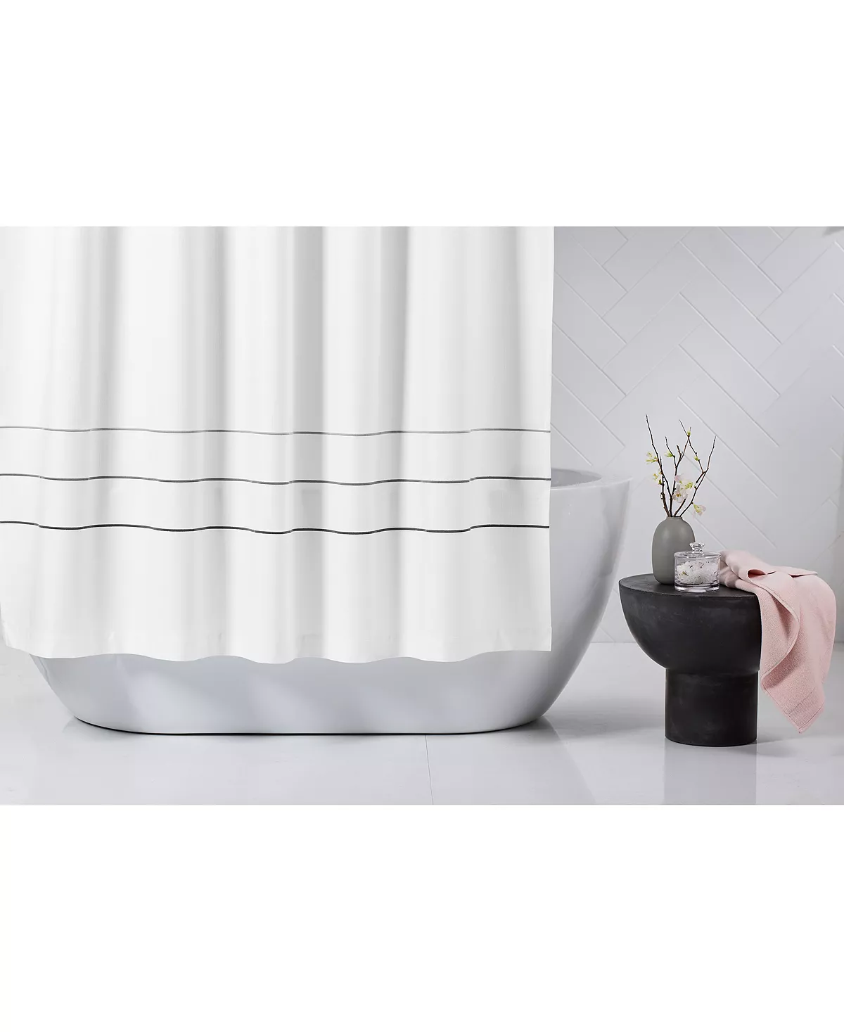 Hotel Collection Borderline Shower Curtain, Created For Macy's - Image 4